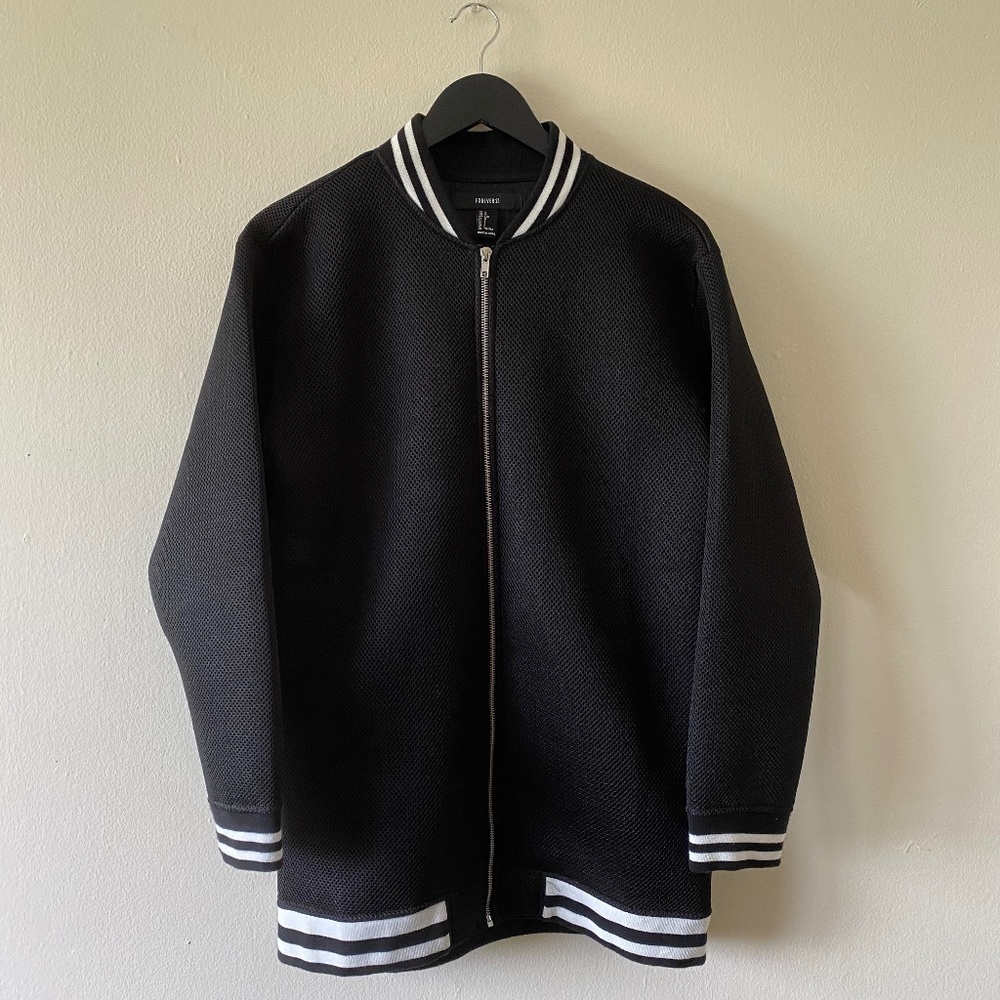 Forever21 Varsity Long Sleeve Lightweight Oversized Jacket Size Large